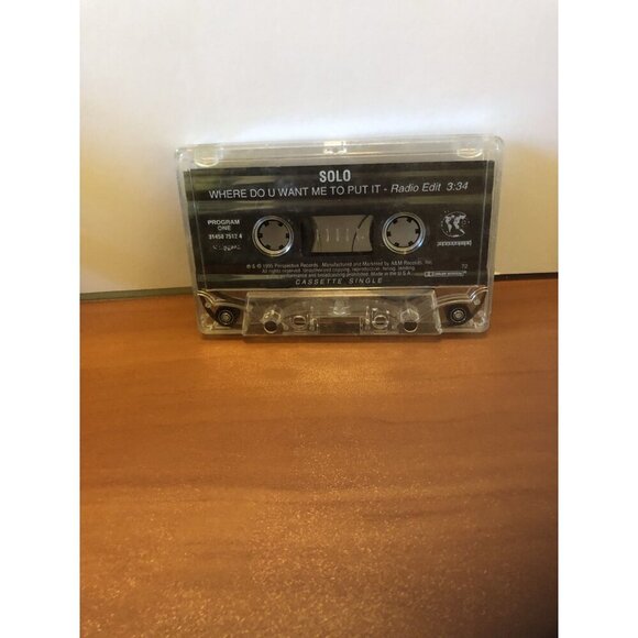 Solo "Where Do U Want Me To Put It" Cassette Single No Case - Picture 5 of 5